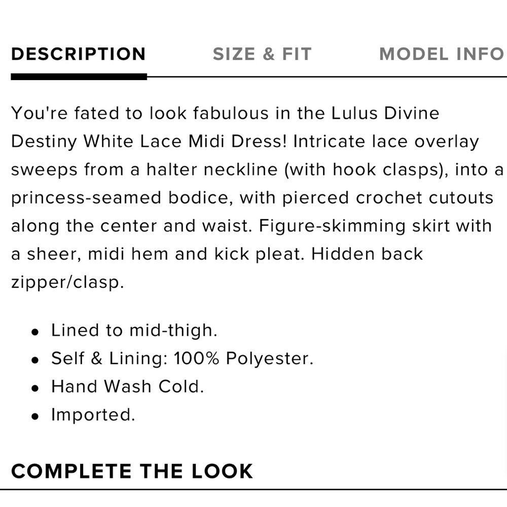 Lulus Divine Destiny White Lace Midi Dress NEW - Picture 8 of 10